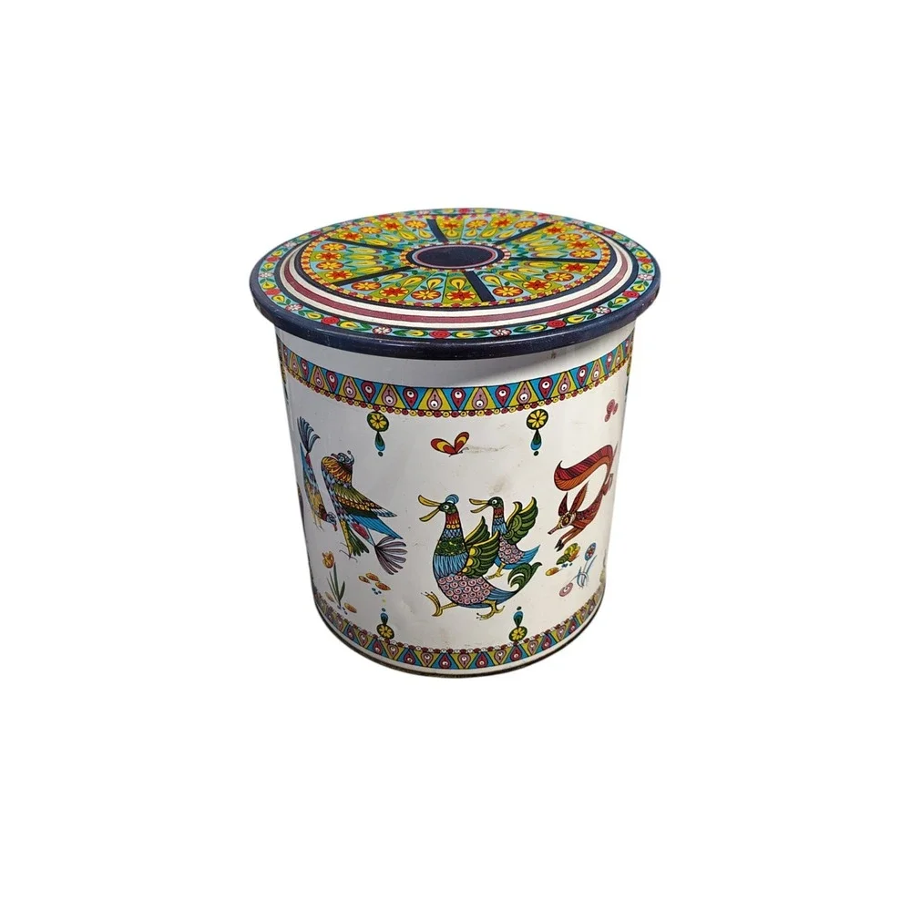 Vintage folk art animal tin‎